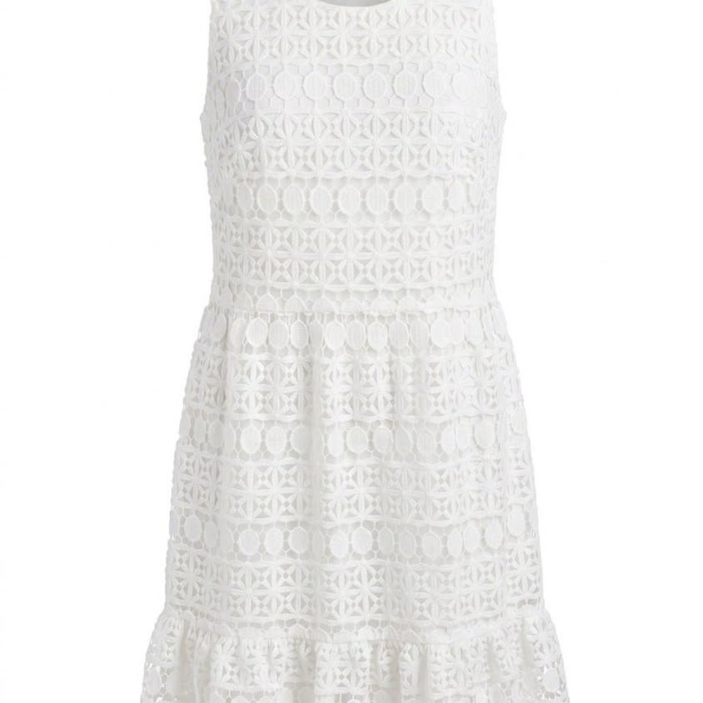 Sandra Darren, White Lace Dress, Size M